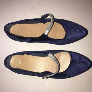 Gap Navy Velvet Flats